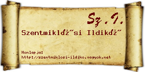 Szentmiklósi Ildikó névjegykártya
